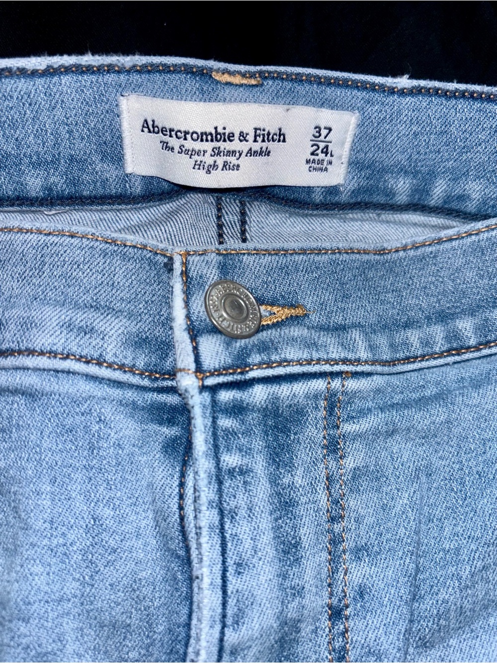 Abercrombie & Fitch Light Blue Super Skinny Ankle Jeans High Rise